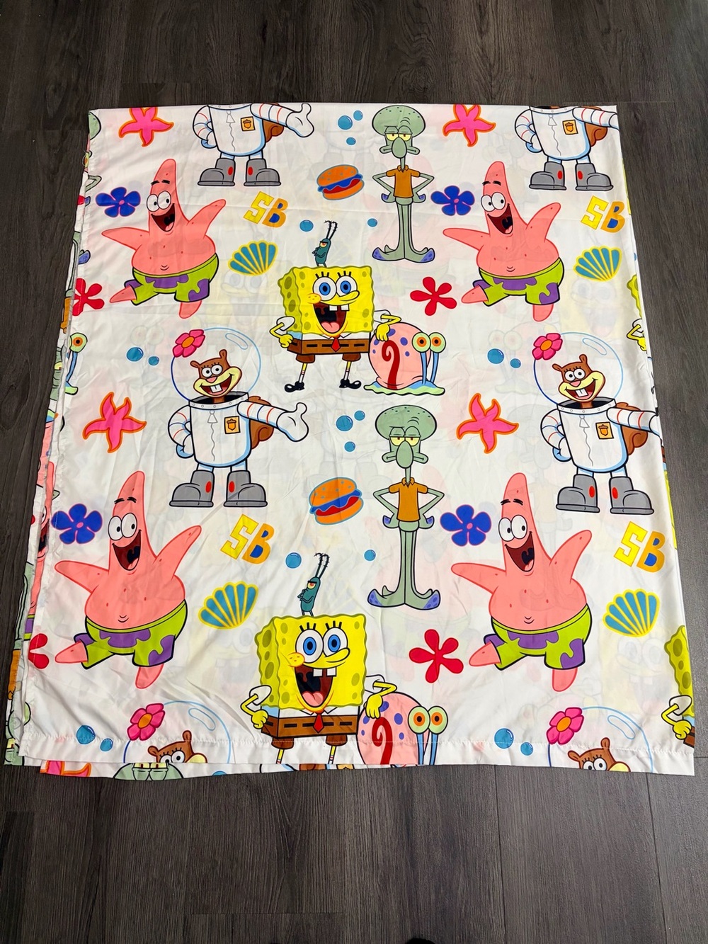 2025 SpongeBob Square Pants FULL Size Flatbed Bed Sheet by Nickelodeon